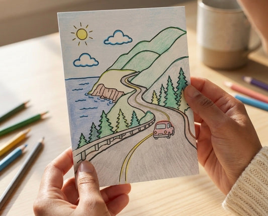 Cabot Trail - Colouring Greeting Card